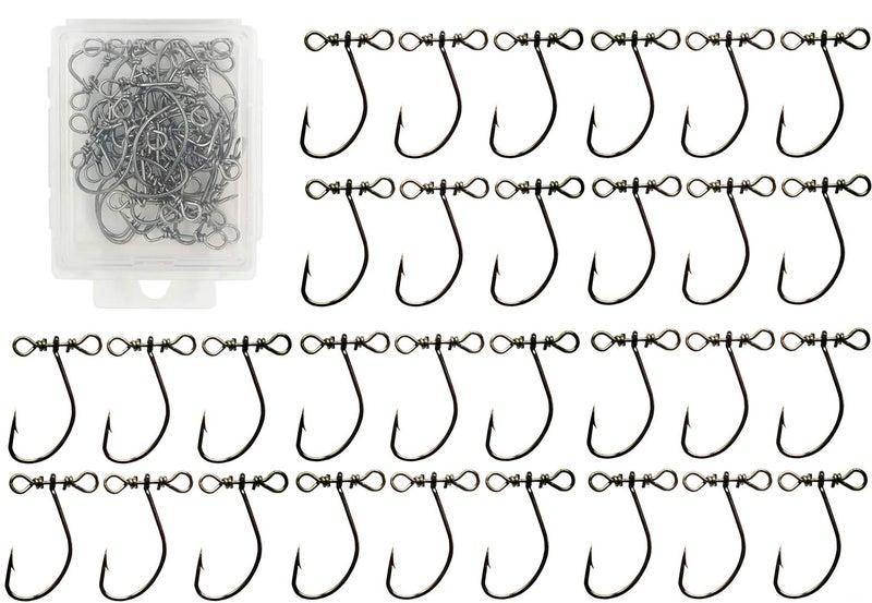 Drchoer Drop Shot Hooks for Bass Fishing: 30Pcs/Box in-line Drop Shot Rig Fishing Hooks - Image 3